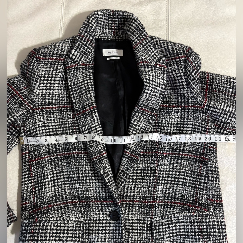 Isabel Marant Etoile Ice Checked Single Breasted Blazer - Picture 5 of 9